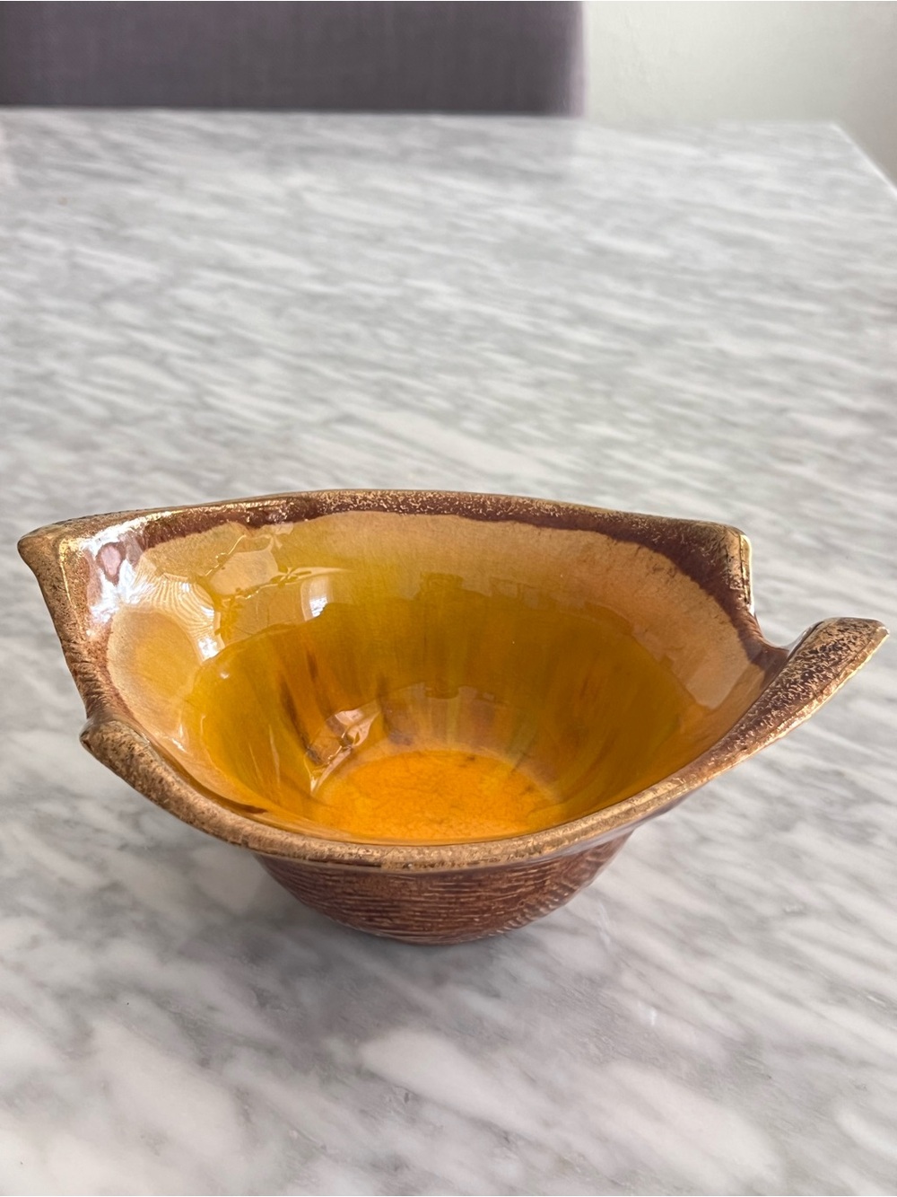 Pottery USA Handmade Honey Serving Bowl